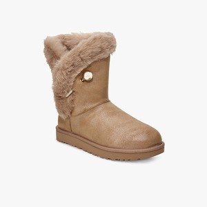 Ugg Classic Fluff Pin Klassiska Stövlar Dam Bruna (293815ARH)